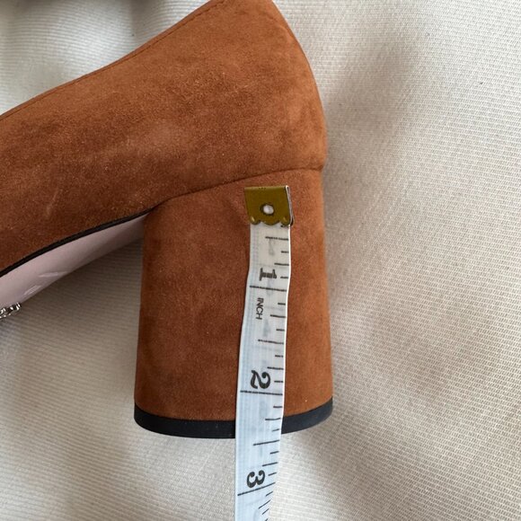 PRADA Ornament-embellished Suede Loafer Pump In Palissaedro, size 40 - Picture 8 of 8